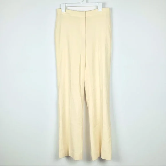 $365 Carlisle New York Creme Beige 100% Wool Luxury Dress Pants Women's Size 6 - Picture 2 of 13